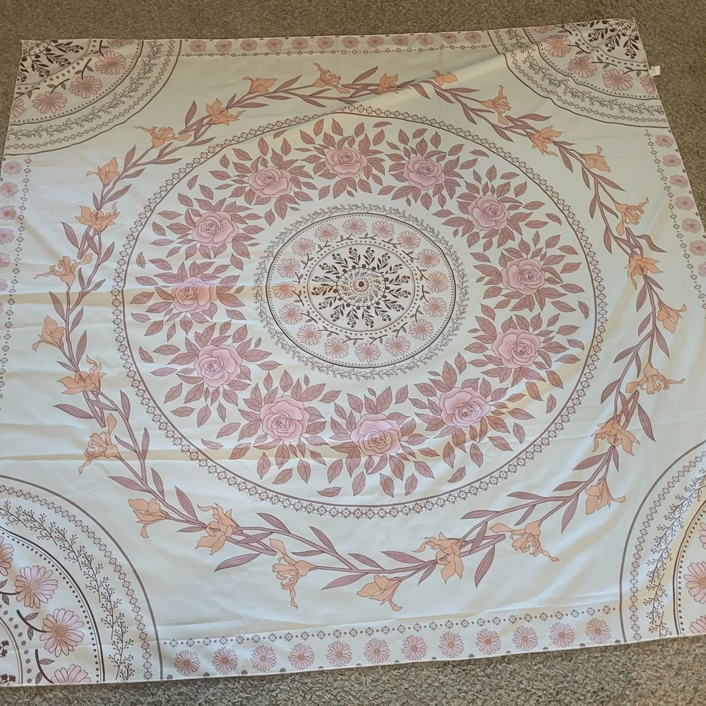Floral Pink and Cream Tapestry